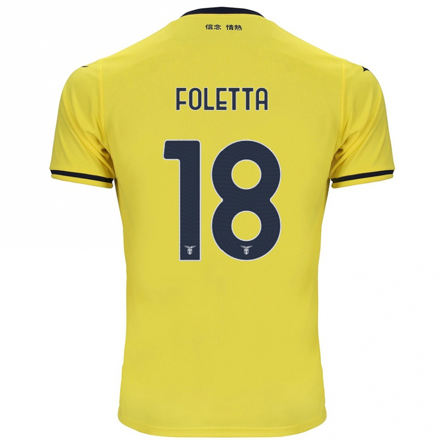 Niño Fútbol Camiseta Isabella Foletta #18 Amarillo 2ª Equipación 2024/25 México