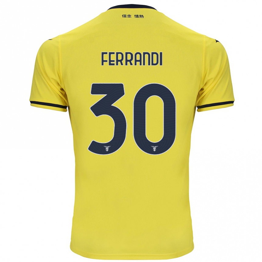 Niño Fútbol Camiseta Giulia Ferrandi #30 Amarillo 2ª Equipación 2024/25 México