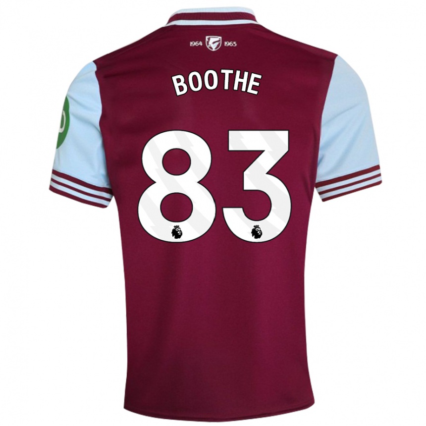 Hombre Fútbol Camiseta Sebastian Boothe #83 Rojo Oscuro 1ª Equipación 2024/25 México