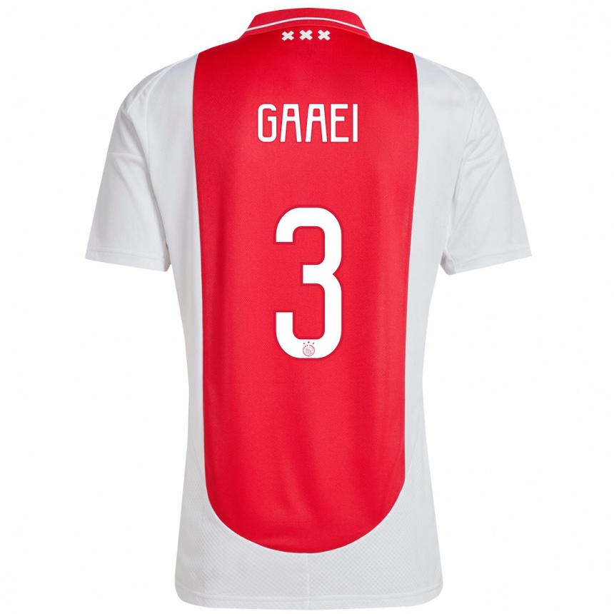 Hombre Fútbol Camiseta Anton Gaaei #3 Rojo Blanco 1ª Equipación 2024/25 México