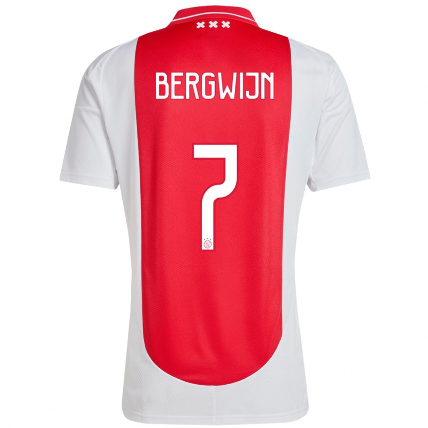 Hombre Fútbol Camiseta Steven Bergwijn #7 Rojo Blanco 1ª Equipación 2024/25 México