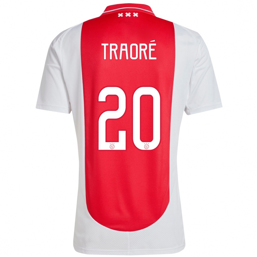 Hombre Fútbol Camiseta Bertrand Traore #20 Rojo Blanco 1ª Equipación 2024/25 México