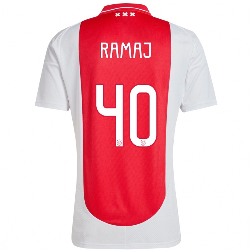 Hombre Fútbol Camiseta Diant Ramaj #40 Rojo Blanco 1ª Equipación 2024/25 México