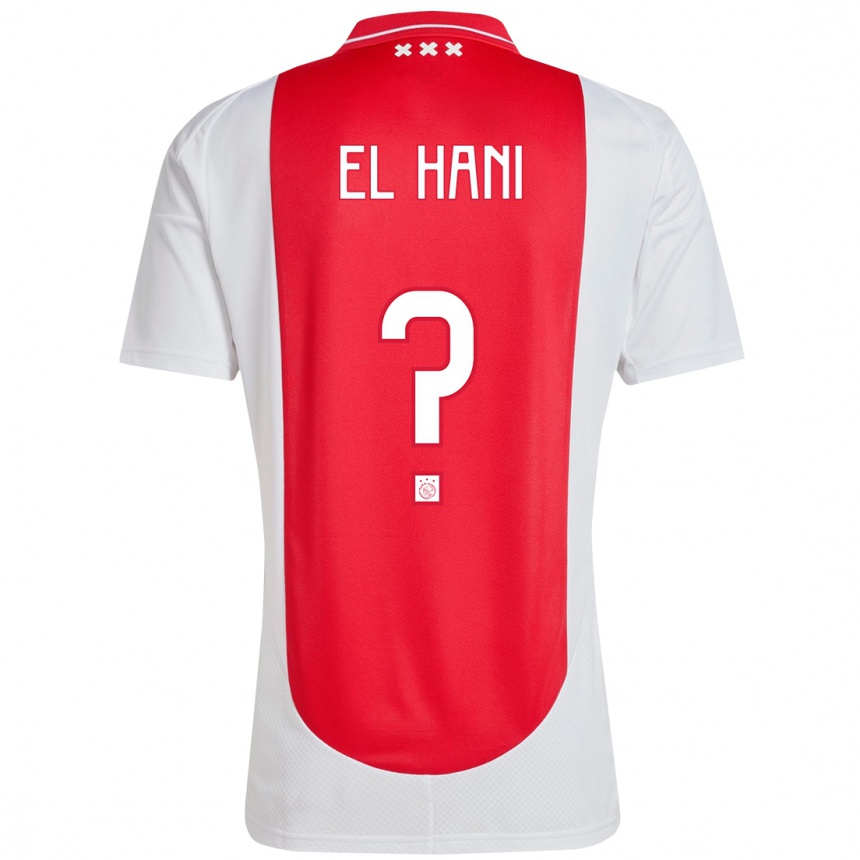 Hombre Fútbol Camiseta Aymean El Hani #0 Rojo Blanco 1ª Equipación 2024/25 México