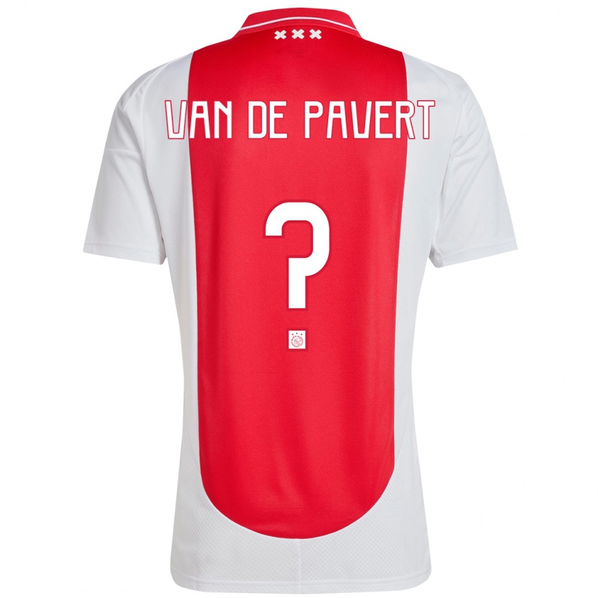 Hombre Fútbol Camiseta Ryan Van De Pavert #0 Rojo Blanco 1ª Equipación 2024/25 México