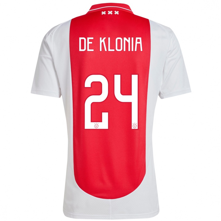 Hombre Fútbol Camiseta Daliyah De Klonia #24 Rojo Blanco 1ª Equipación 2024/25 México