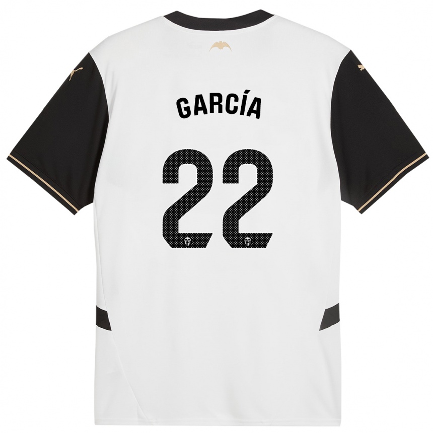 Hombre Fútbol Camiseta Azael García #22 Blanco Negro 1ª Equipación 2024/25 México