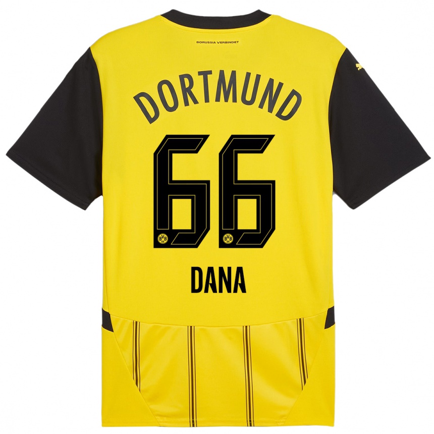 Hombre Fútbol Camiseta Bleckmann Dana #66 Amarillo Negro 1ª Equipación 2024/25 México