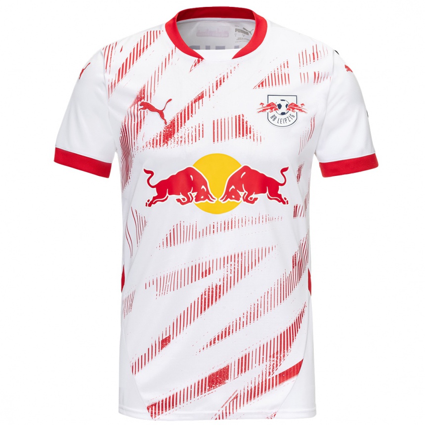 Hombre Fútbol Camiseta Mads Bröcker #10 Blanco Rojo 1ª Equipación 2024/25 México