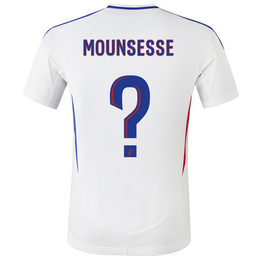 Hombre Fútbol Camiseta Jeremy Mounsesse #0 Blanco Azul 1ª Equipación 2024/25 México