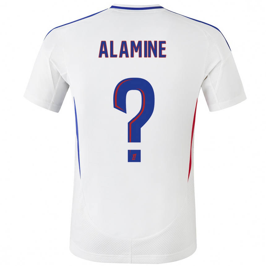 Hombre Fútbol Camiseta Ali Alamine #0 Blanco Azul 1ª Equipación 2024/25 México