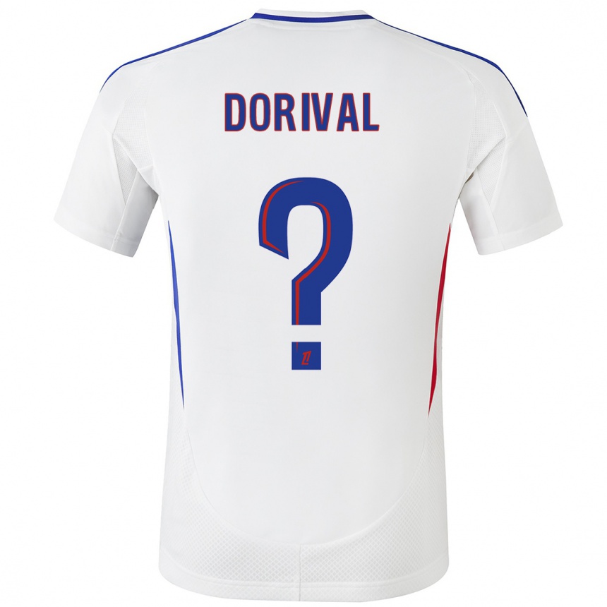 Hombre Fútbol Camiseta Pierre Dorival #0 Blanco Azul 1ª Equipación 2024/25 México