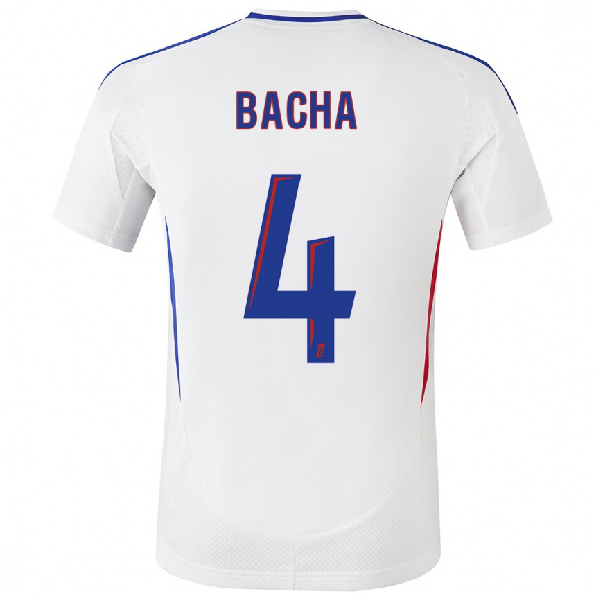 Hombre Fútbol Camiseta Selma Bacha #4 Blanco Azul 1ª Equipación 2024/25 México