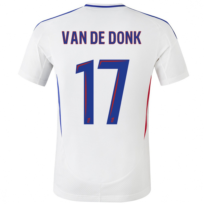 Hombre Fútbol Camiseta Danielle Van De Donk #17 Blanco Azul 1ª Equipación 2024/25 México