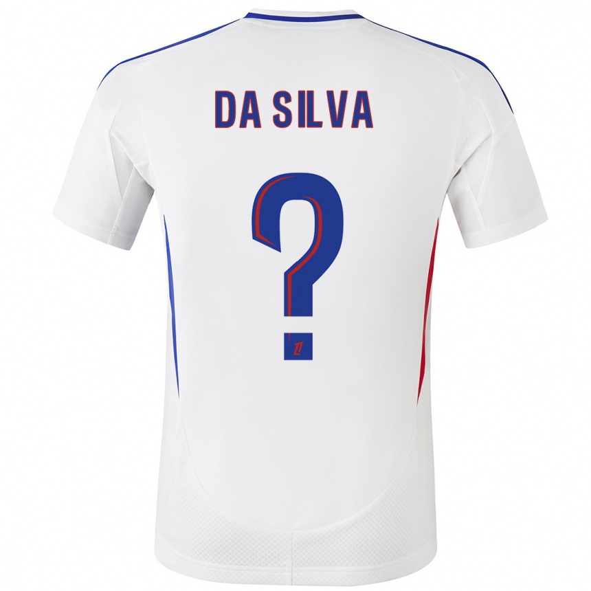 Hombre Fútbol Camiseta Florent Da Silva #0 Blanco Azul 1ª Equipación 2024/25 México