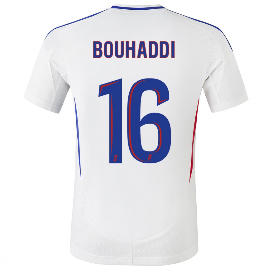 Hombre Fútbol Camiseta Sarah Bouhaddi #16 Blanco Azul 1ª Equipación 2024/25 México