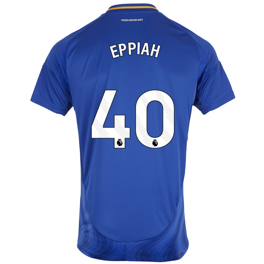 Hombre Fútbol Camiseta Josh Eppiah #40 Azul Blanco 1ª Equipación 2024/25 México