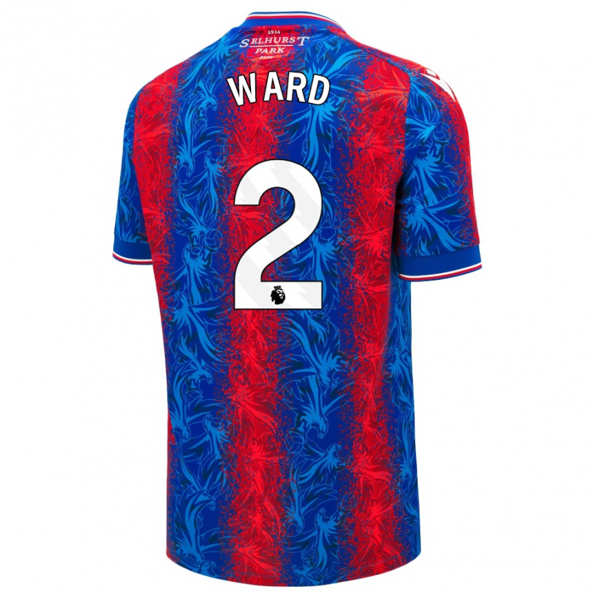 Hombre Fútbol Camiseta Joel Ward #2 Rayas Rojas Y Azules 1ª Equipación 2024/25 México