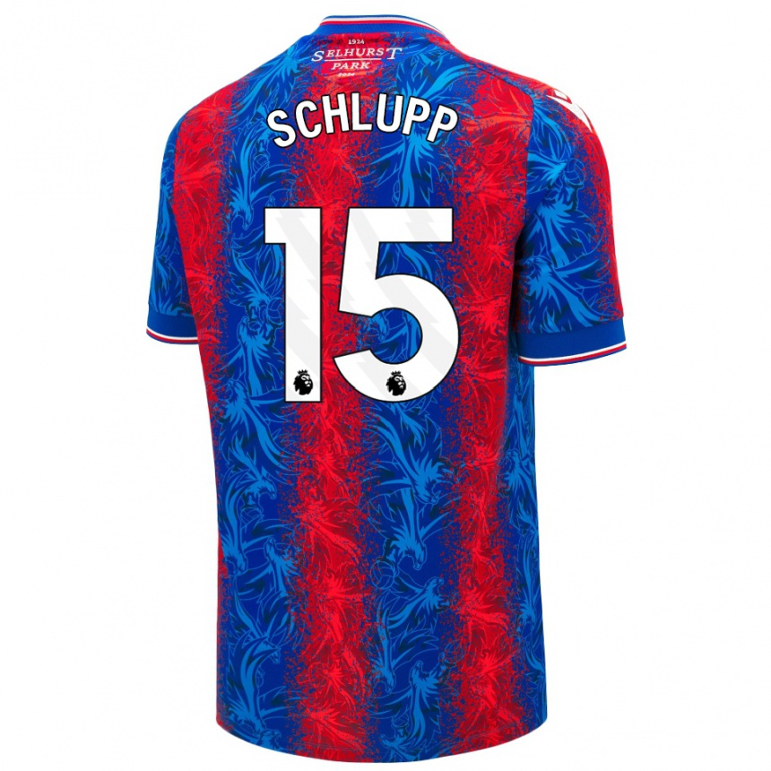 Hombre Fútbol Camiseta Jeffrey Schlupp #15 Rayas Rojas Y Azules 1ª Equipación 2024/25 México