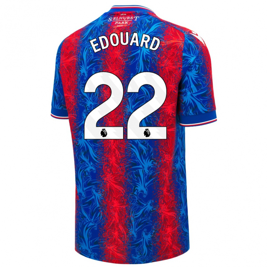 Hombre Fútbol Camiseta Odsonne Edouard #22 Rayas Rojas Y Azules 1ª Equipación 2024/25 México