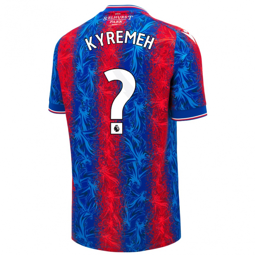 Hombre Fútbol Camiseta Jerome Kyremeh #0 Rayas Rojas Y Azules 1ª Equipación 2024/25 México