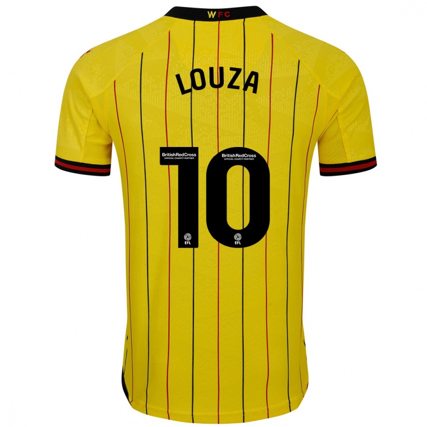 Hombre Fútbol Camiseta Imrân Louza #10 Amarillo Negro 1ª Equipación 2024/25 México