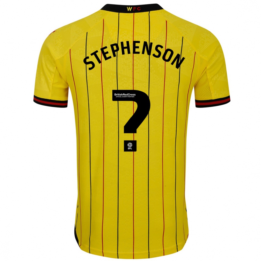 Hombre Fútbol Camiseta Ollie Stephenson #0 Amarillo Negro 1ª Equipación 2024/25 México