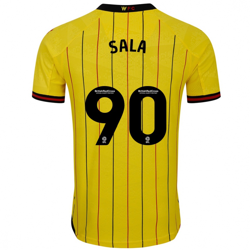 Hombre Fútbol Camiseta Joel Sala #90 Amarillo Negro 1ª Equipación 2024/25 México