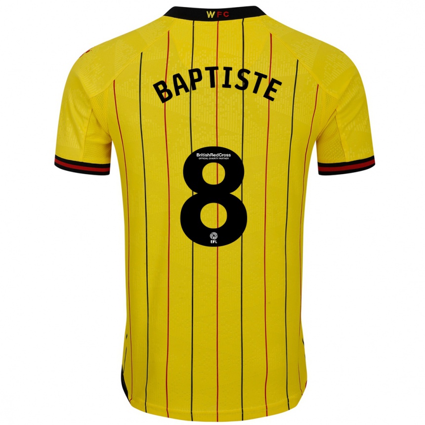 Hombre Fútbol Camiseta Bianca Baptiste #8 Amarillo Negro 1ª Equipación 2024/25 México