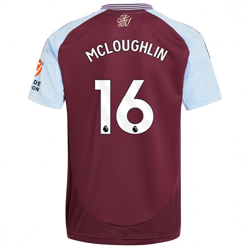 Hombre Fútbol Camiseta Olivia Mcloughlin #16 Borgoña Azul Cielo 1ª Equipación 2024/25 México