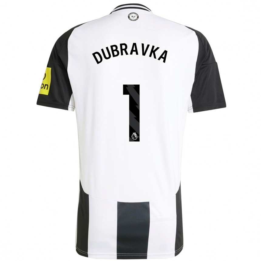 Hombre Fútbol Camiseta Martin Dúbravka #1 Blanco Negro 1ª Equipación 2024/25 México