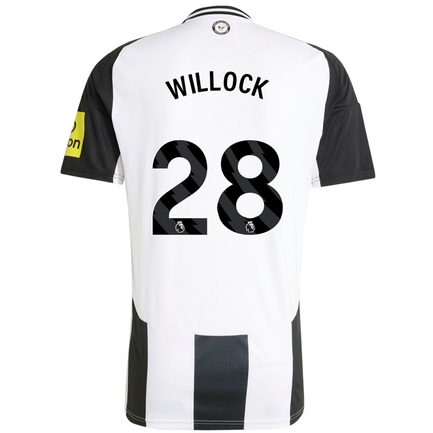 Hombre Fútbol Camiseta Joe Willock #28 Blanco Negro 1ª Equipación 2024/25 México