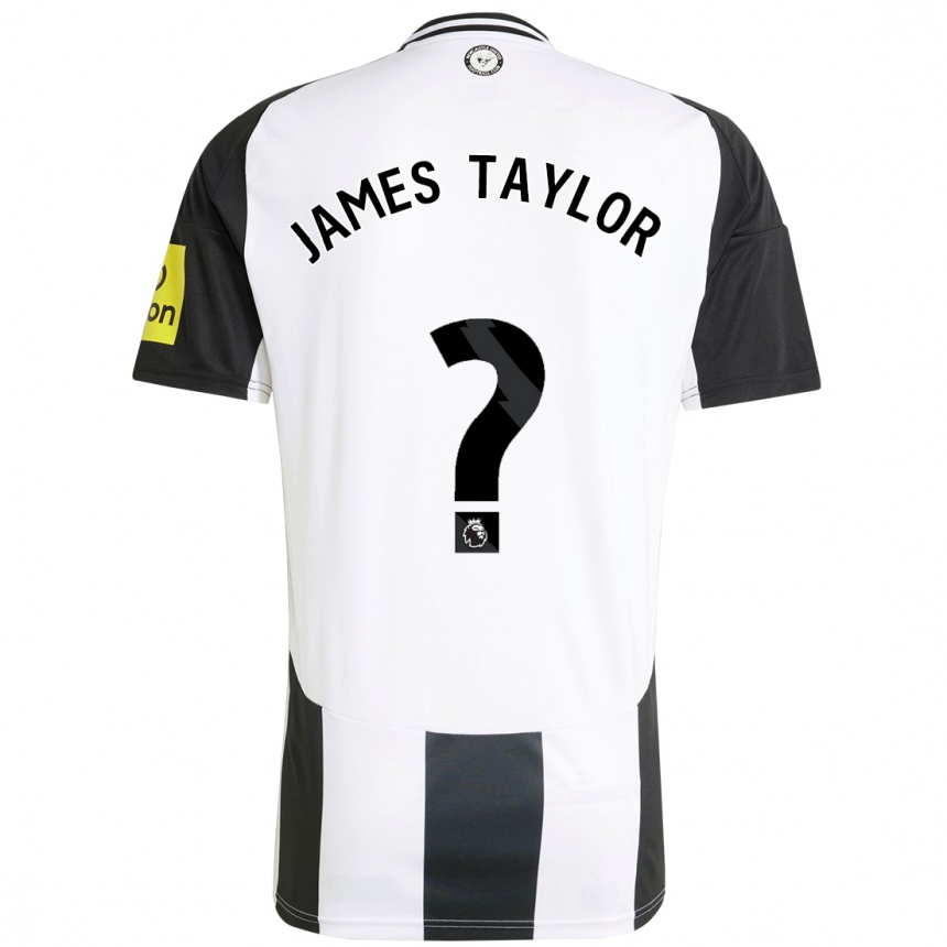 Hombre Fútbol Camiseta James Taylor #0 Blanco Negro 1ª Equipación 2024/25 México