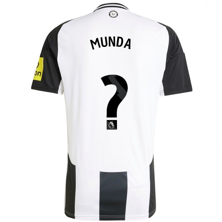 Hombre Fútbol Camiseta Anthony Munda #0 Blanco Negro 1ª Equipación 2024/25 México