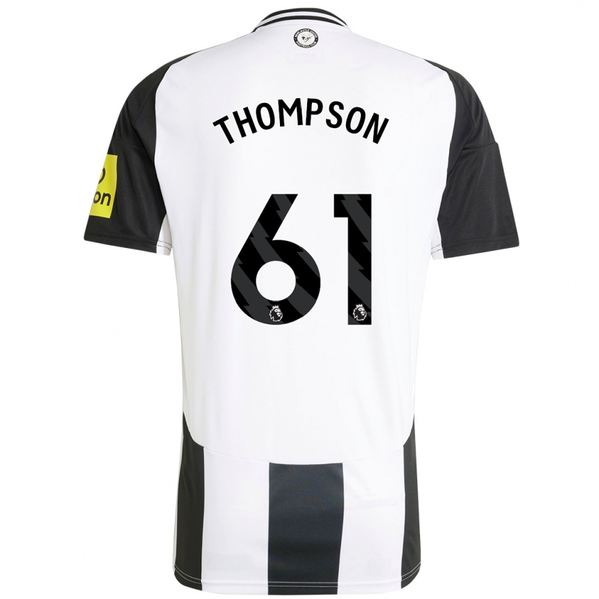 Hombre Fútbol Camiseta Max Thompson #61 Blanco Negro 1ª Equipación 2024/25 México