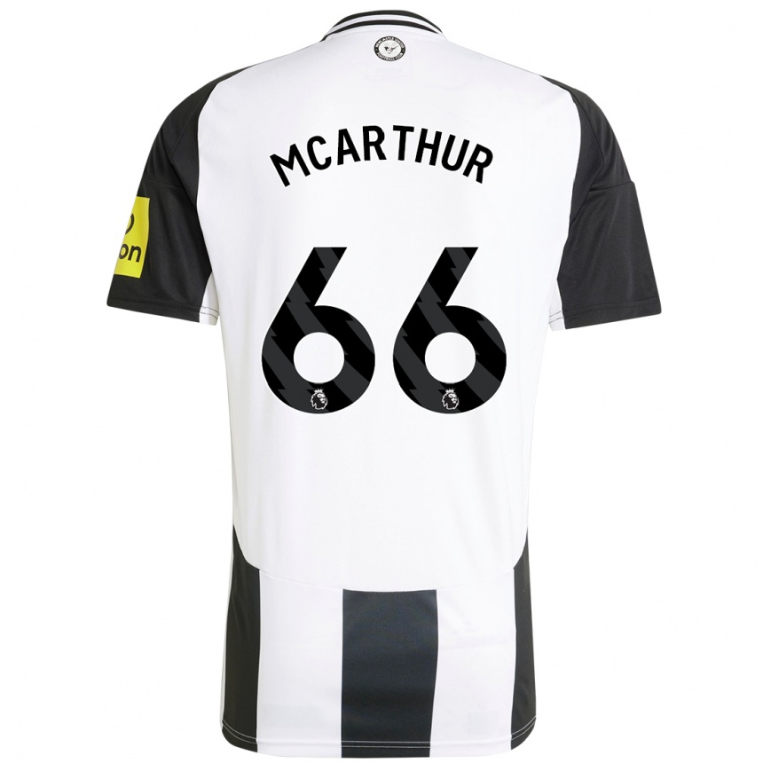 Hombre Fútbol Camiseta Charlie Mcarthur #66 Blanco Negro 1ª Equipación 2024/25 México