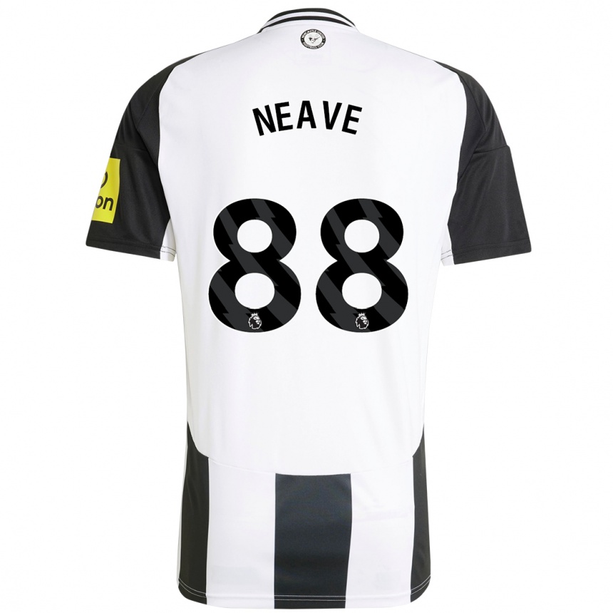 Hombre Fútbol Camiseta Sean Neave #88 Blanco Negro 1ª Equipación 2024/25 México