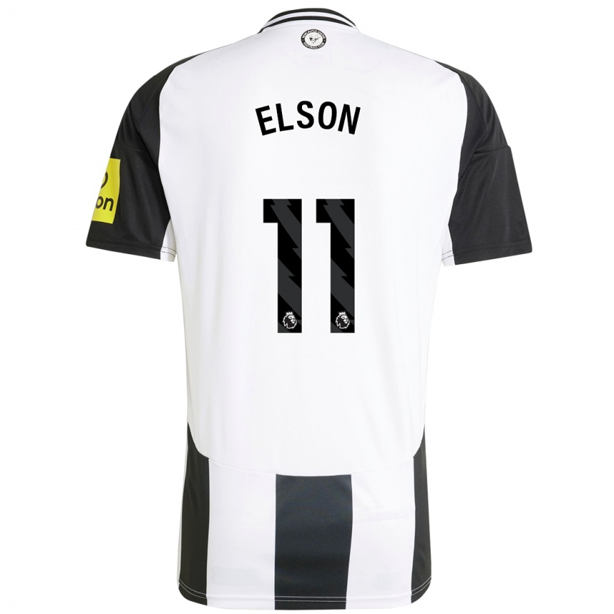 Hombre Fútbol Camiseta Kacie Elson #11 Blanco Negro 1ª Equipación 2024/25 México