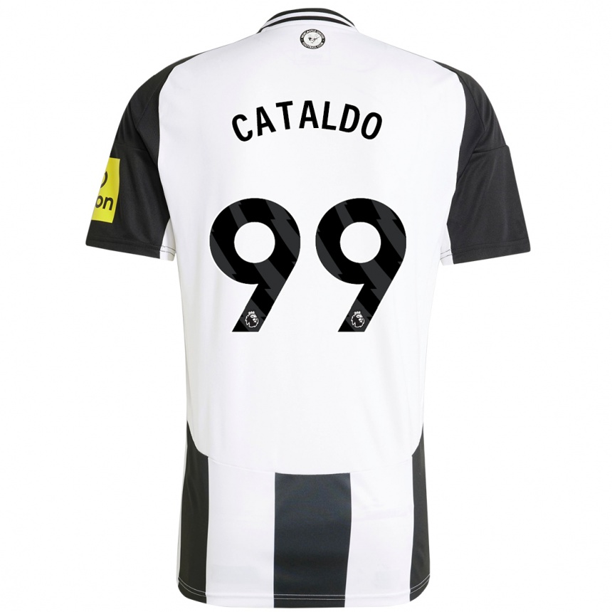 Hombre Fútbol Camiseta Lia Cataldo #99 Blanco Negro 1ª Equipación 2024/25 México