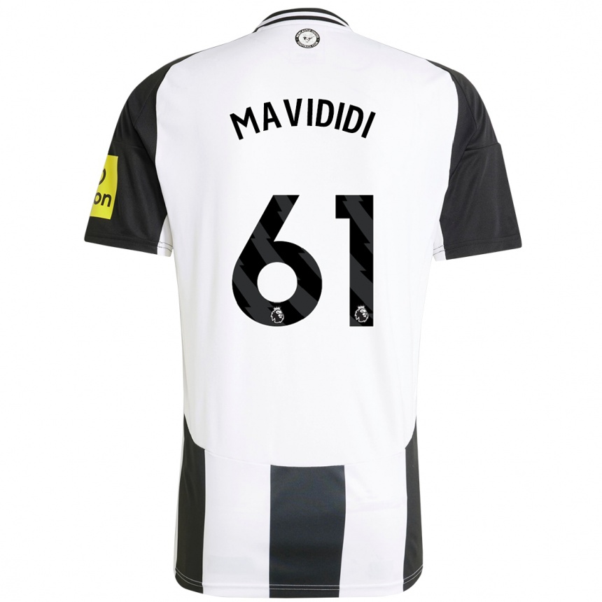 Hombre Fútbol Camiseta Shaun Mavididi #61 Blanco Negro 1ª Equipación 2024/25 México