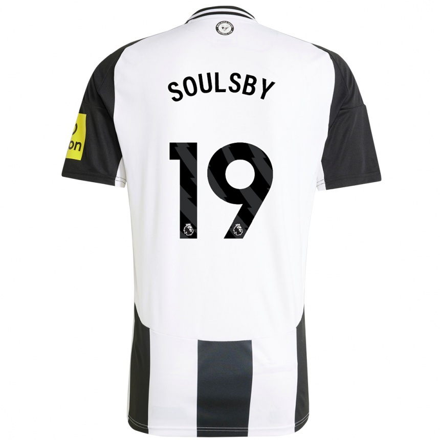 Hombre Fútbol Camiseta Anna Soulsby #19 Blanco Negro 1ª Equipación 2024/25 México