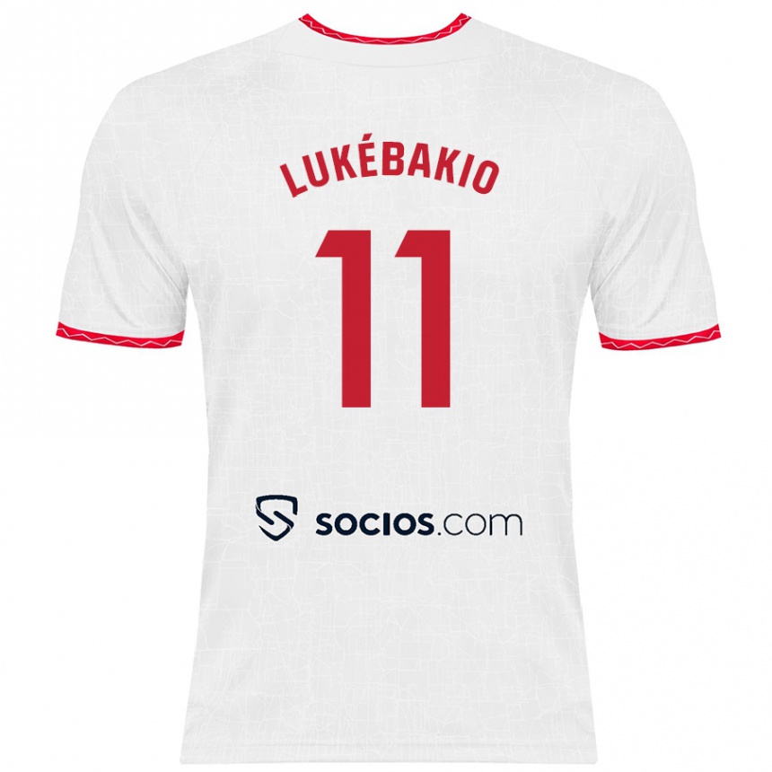 Hombre Fútbol Camiseta Dodi Lukébakio #11 Blanco Rojo 1ª Equipación 2024/25 México