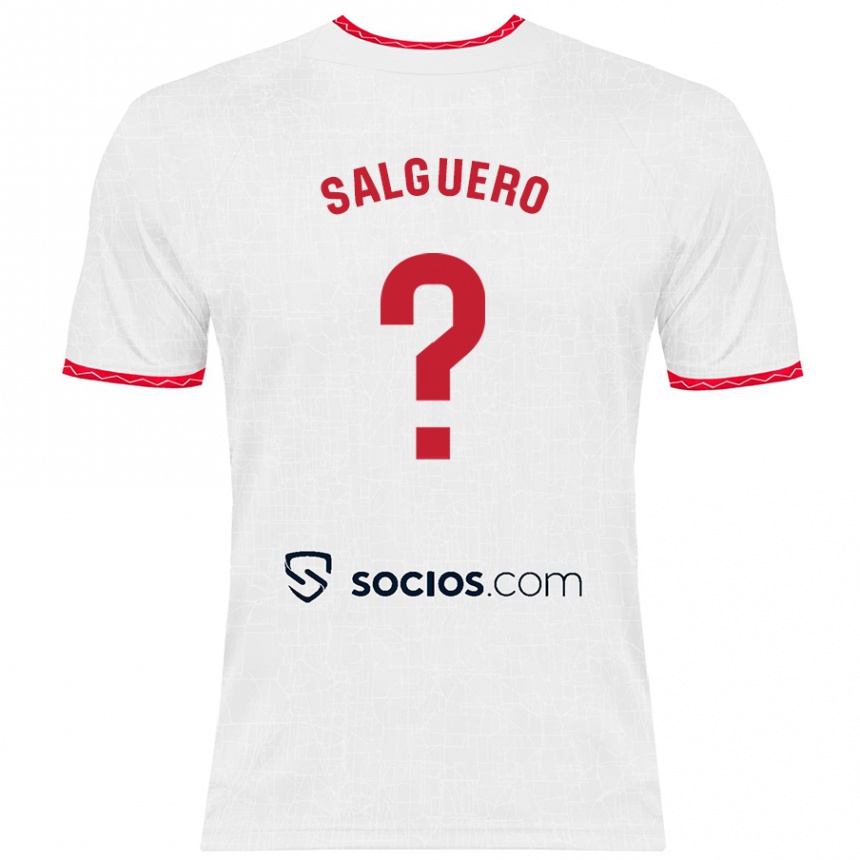 Hombre Fútbol Camiseta Iván Salguero #0 Blanco Rojo 1ª Equipación 2024/25 México