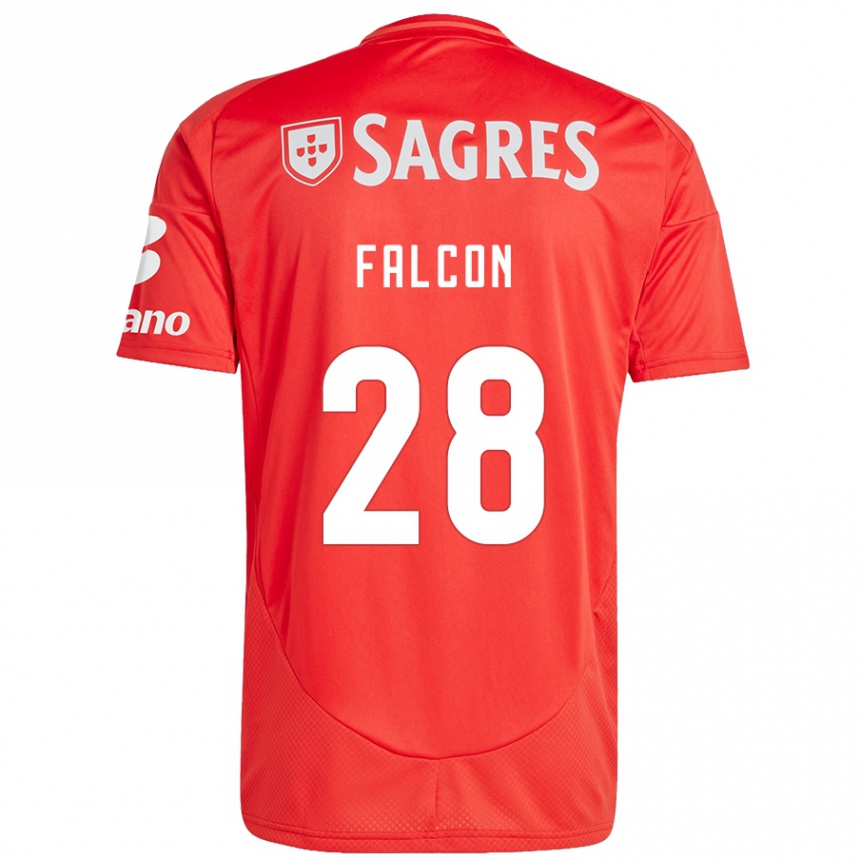 Hombre Fútbol Camiseta Andrea Falcón #28 Rojo Blanco 1ª Equipación 2024/25 México