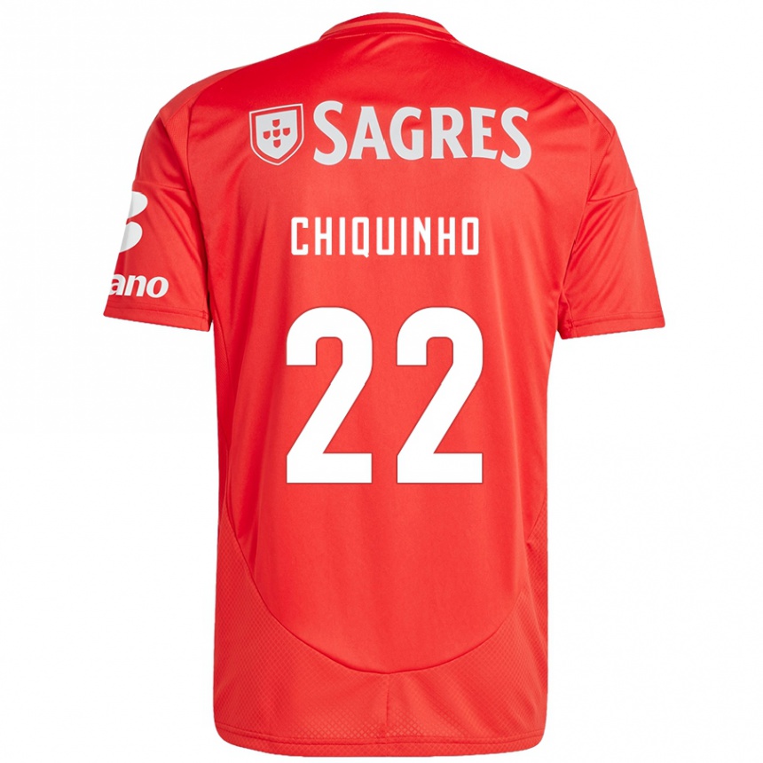 Hombre Fútbol Camiseta Chiquinho #22 Rojo Blanco 1ª Equipación 2024/25 México