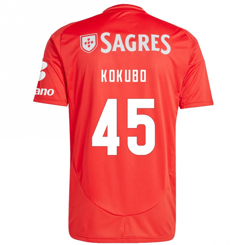 Hombre Fútbol Camiseta Leo Kokubo #45 Rojo Blanco 1ª Equipación 2024/25 México