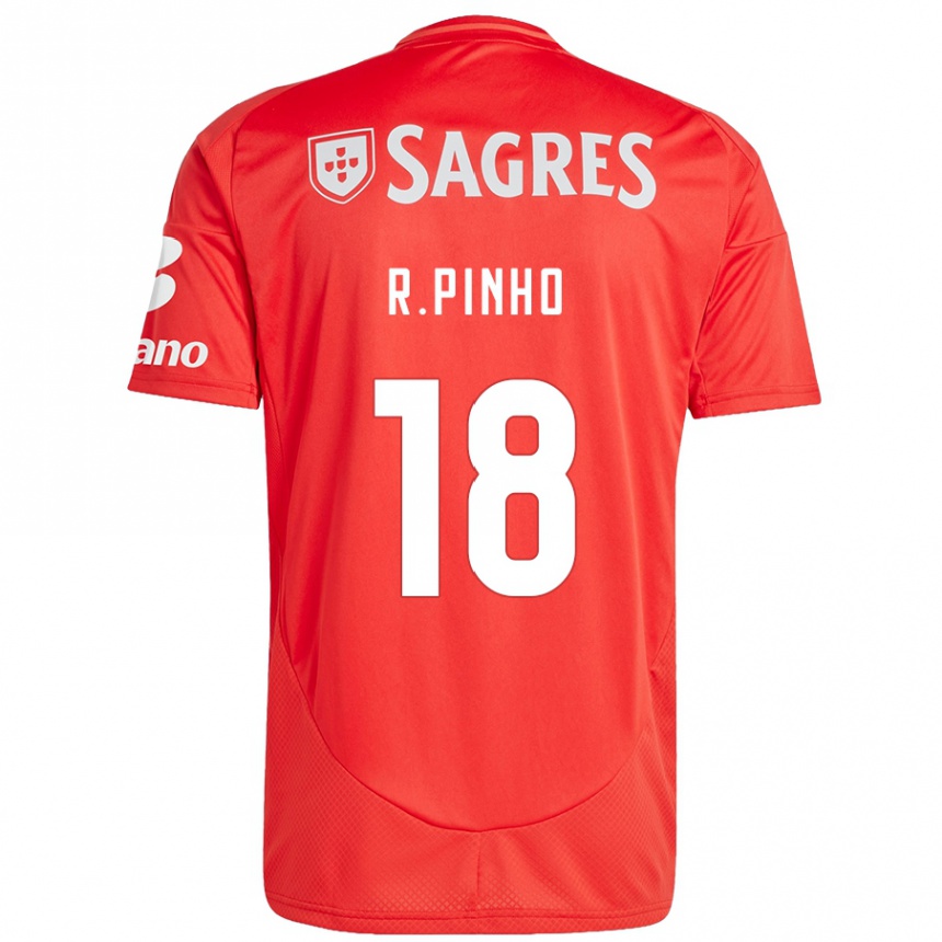 Hombre Fútbol Camiseta Rodrigo Pinho #18 Rojo Blanco 1ª Equipación 2024/25 México