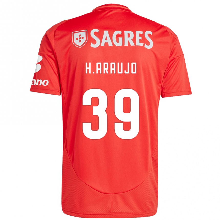 Hombre Fútbol Camiseta Henrique Araujo #39 Rojo Blanco 1ª Equipación 2024/25 México