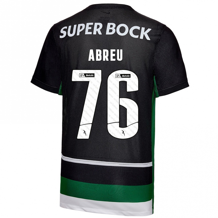 Hombre Fútbol Camiseta Diogo Abreu #76 Negro Blanco Verde 1ª Equipación 2024/25 México