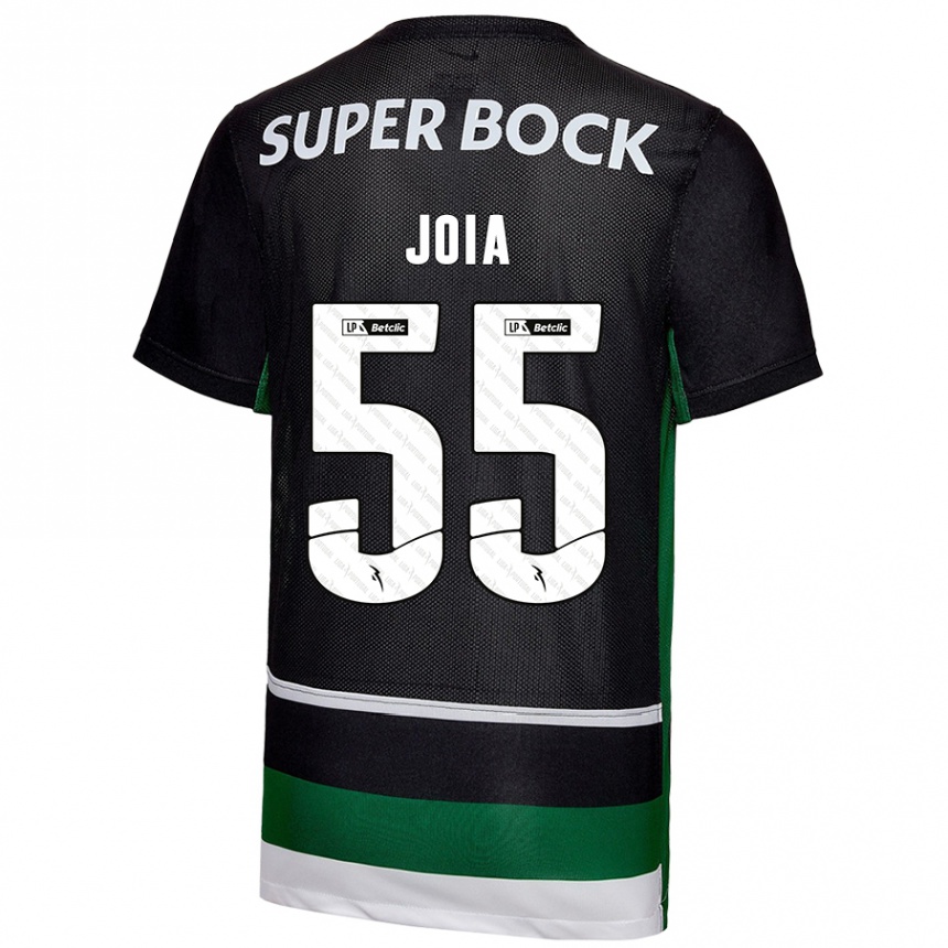 Hombre Fútbol Camiseta Carolina Joia #55 Negro Blanco Verde 1ª Equipación 2024/25 México